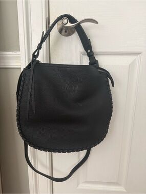 New All Saints Mori Leather Hobo Bag